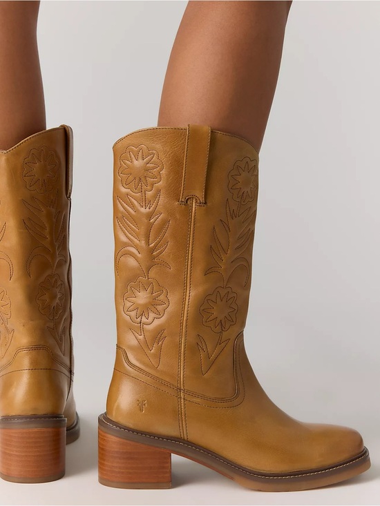 Frye Shoes - New Frye For Free People Kate Deco Stitch Boots Tuscan Sun